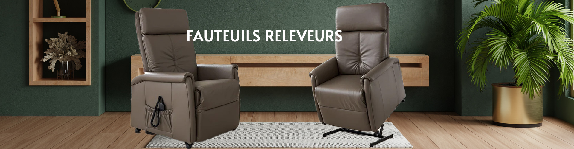 Photo fauteuil releveurs un fermé et un en position releveur