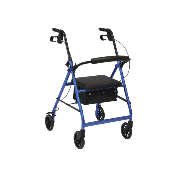 Photo déambulateur Rollator 4 roues alusstyle de face