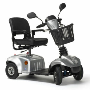 Photo Scooter Eris de Vermeiren argent profil avant droit